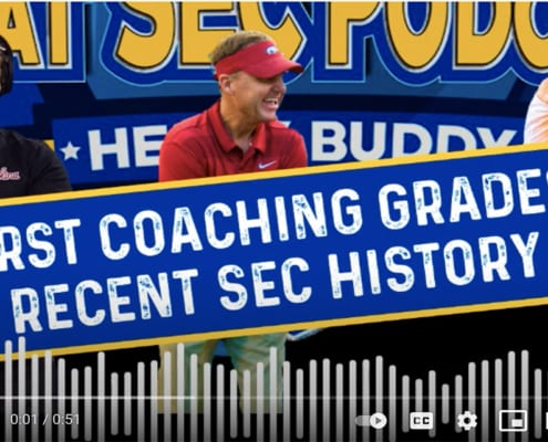 Who has the worst SEC head coaching grade in recent league history?